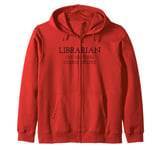 Librarian The Original Search Engine Funny Librarian Zip Hoodie