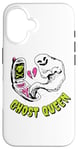 Coque pour iPhone 16 Ghost Queen Retro Comic Egirl Eboy Ghosting Médias sociaux