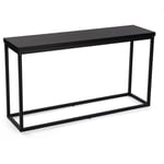 Versa - Console de style industriel dimensions (h x l x l) 60 x 30 x 110 cm, métal noir