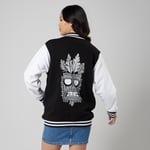 Crash Bandicoot Tiki Varsity Jacket - Black/White - S