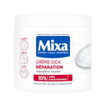 Mixa Expert Peau Sensible - Crème Cica Réparation - Réparation Effet Longue Durée - Peaux Très Sèches et Rugueuses - Visage, Corps, Mains - Hypoallergénique - 400ml