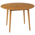 Table à manger ronde 110 cm bois clair RADAN