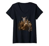 Womens Jeremiah Preaching to His Followers by Gustave Dore V-Neck T-Shirt