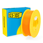 123-3D PLA Filament | Orange | 1,75mm | 1kg | Transparent