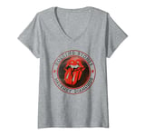 Womens Official The Rolling Stones HD Circle Logo V-Neck T-Shirt