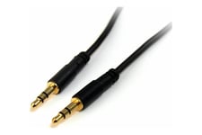 StarTech.com 6 ft Slim 3.5mm Stereo Audio Cable - M/M - 3.5mm Male to Male Audio Cable for your Smartphone, Tablet or MP3 Player (MU6MMS) - audiokabel - 1.8 m