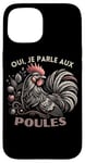 Coque pour iPhone 15 Humour Poule Jardin Poules