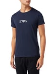 Emporio Armani Homme 2-pack T-shirt Essential Monogram T shirt, Marine/Marine, M EU