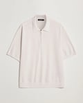 J.Lindeberg Tyler Quarter Zip Knit Polo Moonbeam