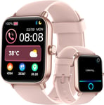 Montre Connectée Femme [Alexa Intégrée/Appel Bluetooth], 1.8"" Smartwatch Moniteur De Sommeil/Spo2/Fréquence Cardiaque Montre Podometre Avec 100 Sport Calories Etanche Ip68 Pour Android Ios