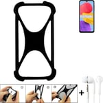 Bumper for Samsung Galaxy M13 Silicone Case + earphones Softcase Bumper Protecto