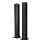 H&J Wall-Mounted Or Standing Bluetooth Speakers, 3.5Mm Audio 3D Surround Sound Home Theater Speakers with Remote Control for Smart Tvs And Laptops, Black