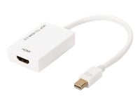 Assmann - Videokort - Mini Displayport Hane Till Hdmi Hona - 20 Cm - Vit - Aktiv, Formpressad