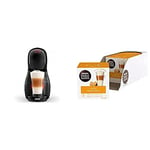 Nescafé Dolce Gusto DeLonghi Piccolo XS Black & Red + 48 Nescafe Dolce Gusto Latte Macchiato Coffee Pods