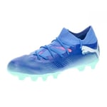 PUMA Mixte Future 7 Match FG/AG Jr Soccer Shoe, Bluemazing White-Electric Peppermint, 37.5 EU