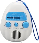 Radio de Douche,Radio de Salle de Bain étanche Portable AM ¿¿FM Bouton Rotatif Radio de Douche à Volume Réglable,Haut-Parleur intégré,pour la Maison en Plein Air(Q587)