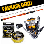 Patriot Fireball Xtreme Seatrout + Daiwa Regal LT avokelasetti kuitusiimalla