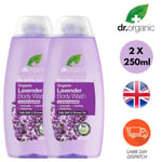 2 X 250ml Dr.Organic Lavender Bioactive Organic Body wash Rich Aromatic Restore