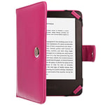 TECHGEAR Kindle PU Leather Folio Case Cover With Magnetic Clasp made for Amazon Kindle eReaders 12th - 4th Generation (2024-2011) & Kindle Paperwhite with 6 inch Screen (PINK, Kindle eReader)