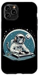 Coque pour iPhone 11 Pro Costume d'astronaute DJ Space Cat Lover Disc Jockey Cat