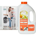 Regalo Easy Step Walk Thru Gate, White, Fits Spaces between 29" to 37.5" wide and 30" height. & Vax Original 1.5L Carpet Cleaner Solution | Suitable for Everyday Cleaning