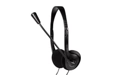 LogiLink HS0052 hovedtelefoner/headset Ledningsført Kontor/Callcenter Sort