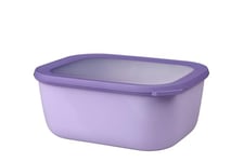 Mepal - Bol multi-usage rectangulaire Cirqula - Nordic lilac – capacité 3000 ml - couvercle amovible - incassable - étanche – stockage au congélateur, stockage à froid – passe au lave-vaisselle