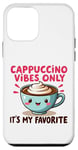 Coque pour iPhone 12 mini Cappuccino Vibes Only, c'est mon amateur de café mignon