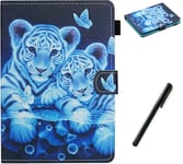 Housse Universelle Tablette 10.1 Pouces Avec Stylet, Coque Pochette Étui De Protection Pour Samsung A 10.1, Huawei M5 Lite/T3 T5 10, Ipad 10.2, Asus Zenpad 10, Lenovo Tab E10pro, Tigre