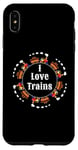 Coque pour iPhone XS Max I Love Trains Train Track Jouet électrique Train Train Tee