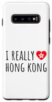 Coque pour Galaxy S10+ J'aime vraiment Hong Kong