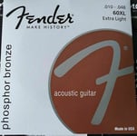Jeu de cordes FENDER 60XL 10/48 phosphore bronze 0730060402 guitare acoustique