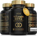 Vitamin D3 K2 Capsules - 4000 IU Vitamin D & 100mcg Vitamin K MK7 - Boosted with