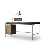 Carl Hansen & Son AJ52 Society Table skrivbord Lackad valnöt inkl. belysning 160 cm