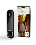 Arlo HD Doorbell Camera Wireless, Outdoor WiFi Video Doorbell, Motion Sensor CCTV Camera Systems, 6 Month Battery Operated Security Camera, Night Vision, Free Trial of Arlo Secure, White