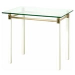 Table d'Appoint Design "Ruben" 60cm Blanc & Or