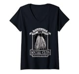 Womens The Addams Family Cousin Itt's Night Shade Social Club V-Neck T-Shirt