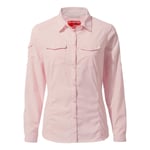 Craghoppers Womens/Ladies NosiLife Adventure II Long Sleeved Shirt (Seashell Pink) - Size 18 UK