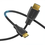 Sonero® câble Premium High Speed ​​Mini HDMI vers HDMI 4K, fiche Mini HDMI C vers fiche HDMI A, contacts plaqués Or, double blindage, 3.00m