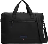 Tommy Hilfiger Men TH MONOTYPE COMPUTER BAG, Black, One Size