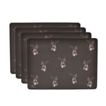 Meg Hawkins Placemats, Set of 4 - Stag