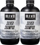 Bleach London Silver Shampoo 2 Pack, 250ml - Ash Blonde, Moisturizing Formula