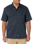 Dickies Men's Work Shirt Short Sleeved Workwear, Blue (Dark Navy), XX-Large