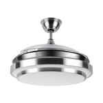 Ventilateur de plafond rétractable Fabrilamp modèle ibe nickel (ø 108 cm)