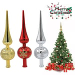 Christmas Tree Toppers Decor  XmasTree Finial Stand Plating Glass Tree Topper