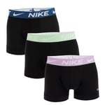 Nike Mens Dri-FIT Essential Micro 3 Pack Boxer Trunks in Black material_polyester - Size X-Large