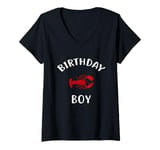 Womens Birthday Boy LOBSTER T-Shirt LOBSTER Shirt for Birthday V-Neck T-Shirt