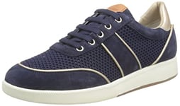 Geox Femme D Meleda Basket, Bleu Marine, 37 EU