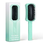 TOZKZO Brosse Boucle, Ergonomique Cheveux Ondulés Brosse Cheveux Bouclés Prévient la Casse et Perfectionne les Bounce Curl Brush Pour le Peignage et le Coiffage sur Cheveux Secs ou Mouillés-Vert