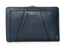 Radley Medium Bifold Purse Wallet WOOD STREET Navy Blue Leather New RRP 65